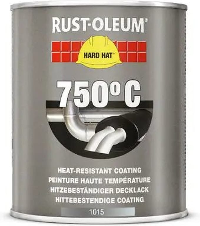 Rust-Oleum Hittebestendige Verf - 0,75 Liter - Zwart - Metaalverf