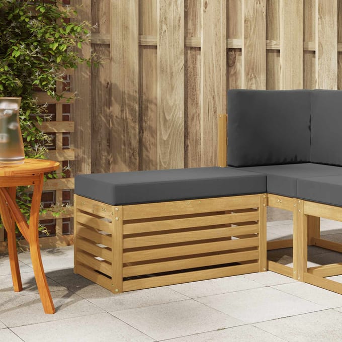 vidaXL - Buitenstoel - Bank - Massief - Acacia - Hout - Wit