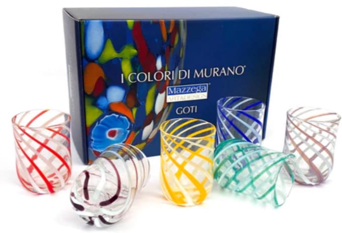 Mazzega Art & Design Murano glazen Cilindro Spiral gift box