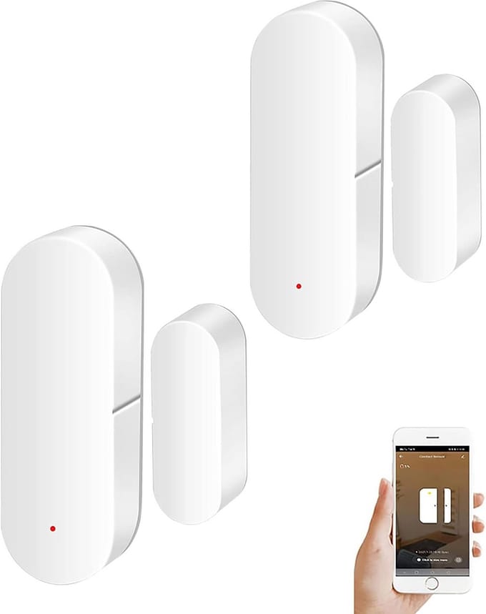 Slimme Deur- en Raamsensor Wifi - Realtime Meldingen & Spraakbediening (2 Stuks)
