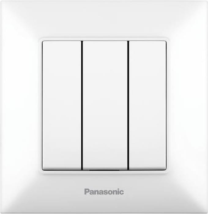 Panasonic-Serieschakelaar 3 line-Wit-Compleet-Arkedia Slim Serie