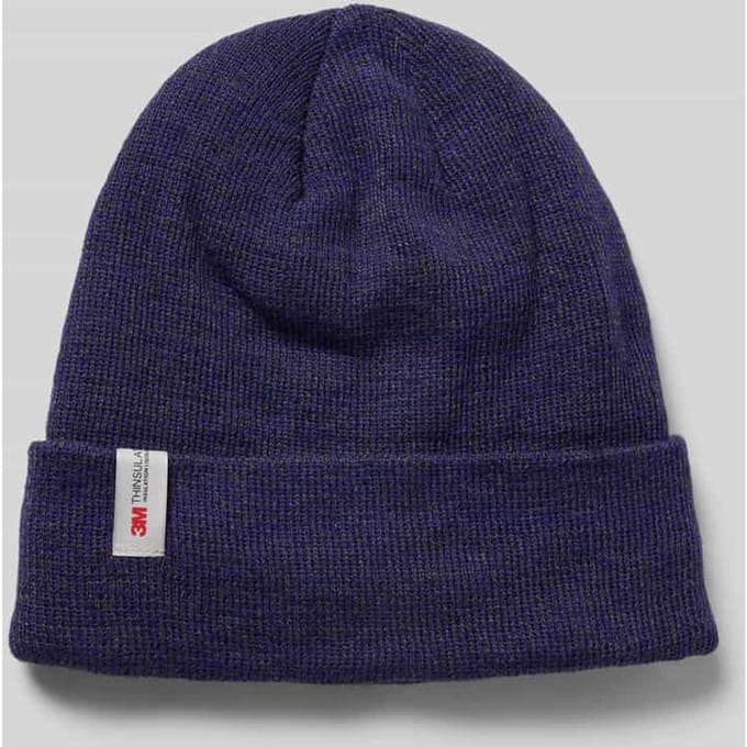 Beanie met labeldetail