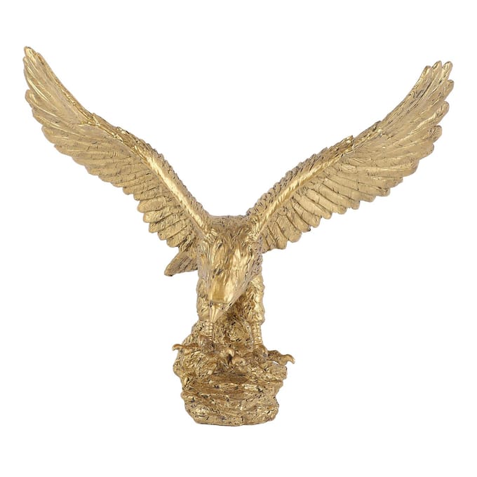 Hars Adelaar Beeld Decor Levendig Decoratief Adelaar Beeld Sculptuur Figuur voor Thuis Woonkamer Kantoor Desktop Display beige