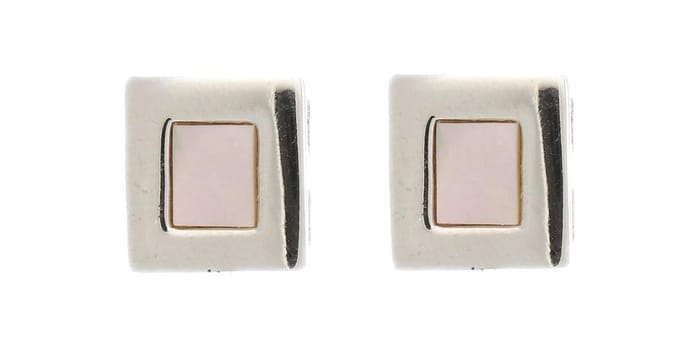Behave - Dames oorknoppen zilverkleur - Vierkant design - Minimal chic