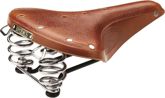 Brooks zadel B67 heren - ontspannen fietsritten - honing - ZDB427HH
