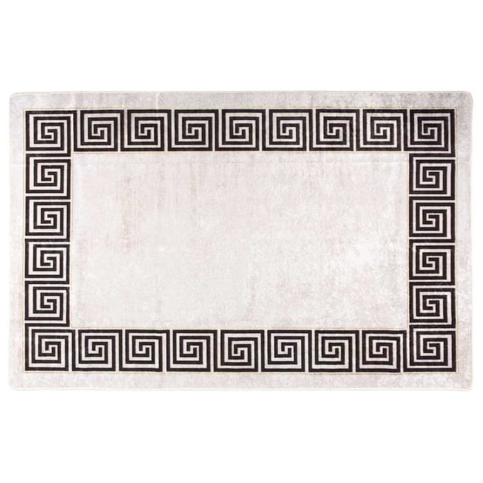 vidaXL - Vloerkleed - wasbaar - 160x230 - cm - lichtbeige