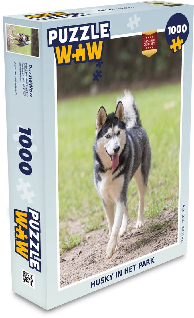 Puzzel Husky in het park - Legpuzzel - Puzzel 1000 stukjes volwassenen