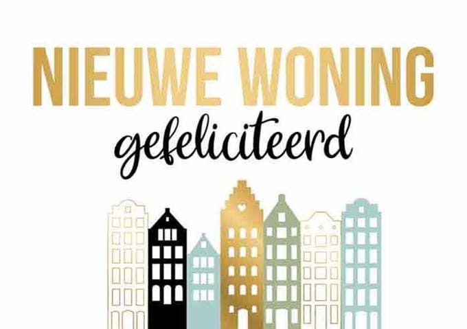 Wenskaart Daisy nieuwe woning gefeliciteerd