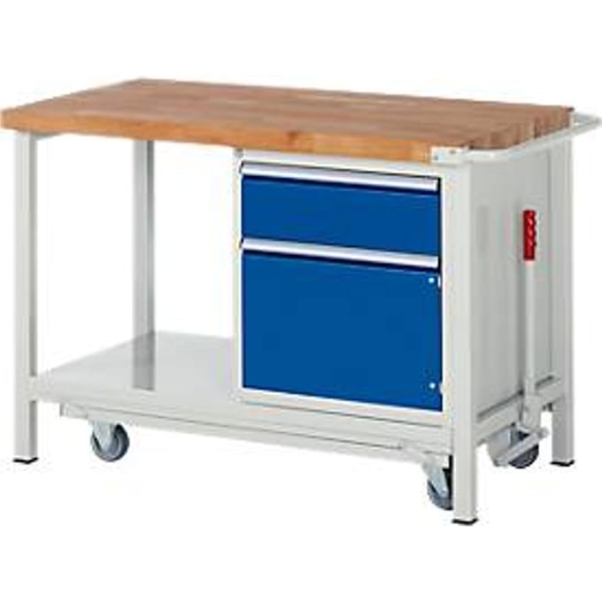 Werkbank verlaagbaar 8152, B 1250 x D 700 x H 880 mm