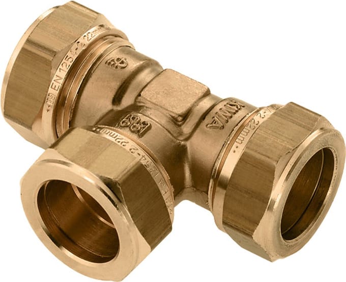 Bonfix messing knel T stuk 54mm