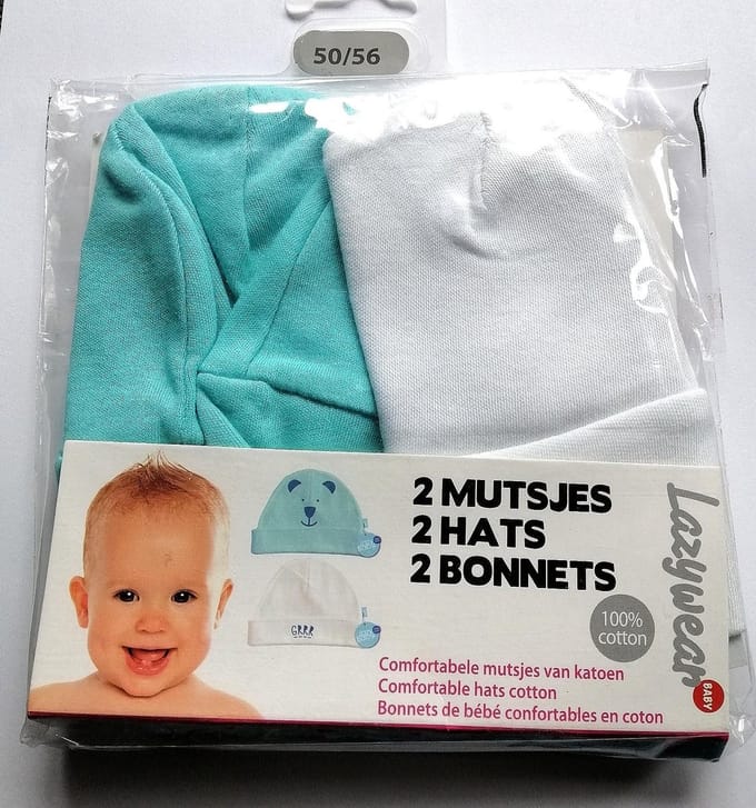 Lazywear - Babymuts - Mintgroen - 2 stuks