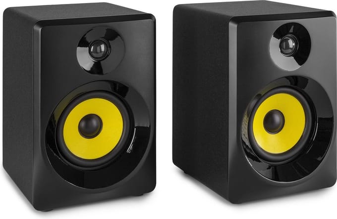 Monitor Speakers voor PC - Vonyx SMN30B - Active DJ Speakerset - 60 Watt Vermogen - Zwart