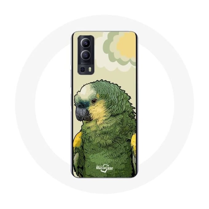 Coque - Amazone - Y72 - Souple - Vert - Motif Perroquets vert