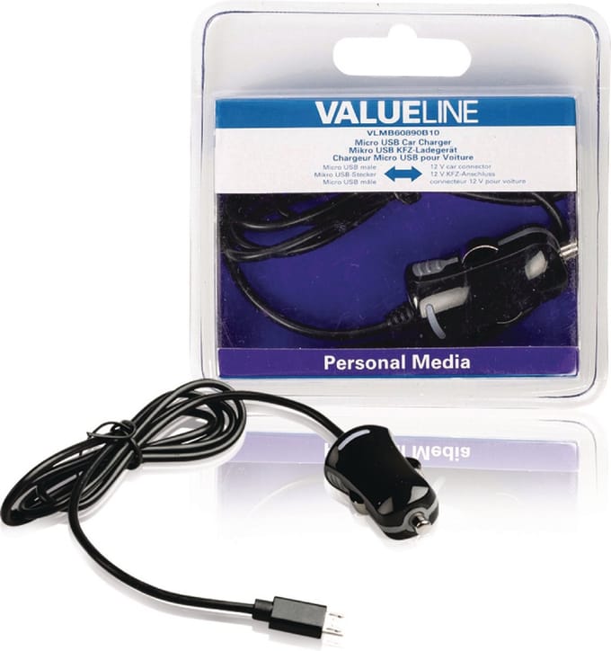 Valueline VLMB60890B10 oplader voor mobiele apparatuur Universeel Zwart DC Auto