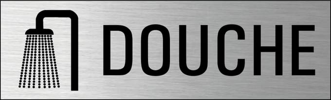 Douche deurbordje met zelfklevende strip