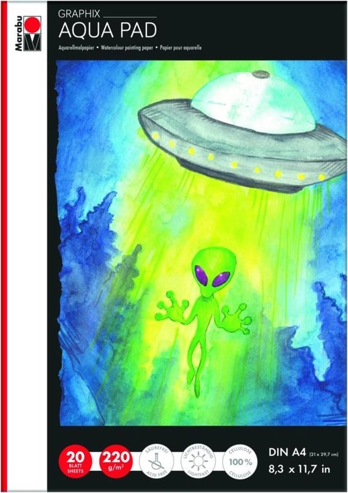 Marabu Aqua Pad Graphix Papierblok voor handenarbeid 20 vel
