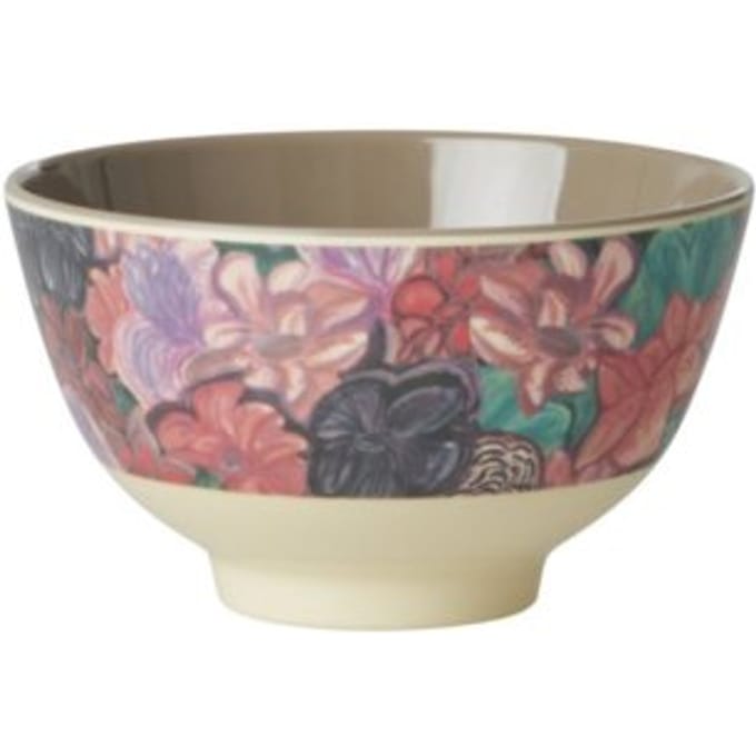 Rice melamine kom small forest flower