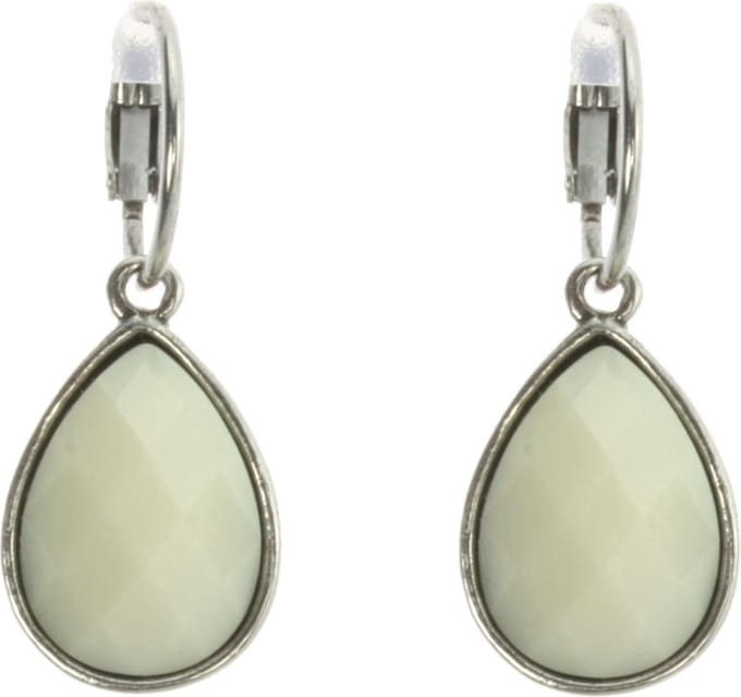 Behave - Oorhangers dames zilverkleur druppelvorm - Elegant basic stijl