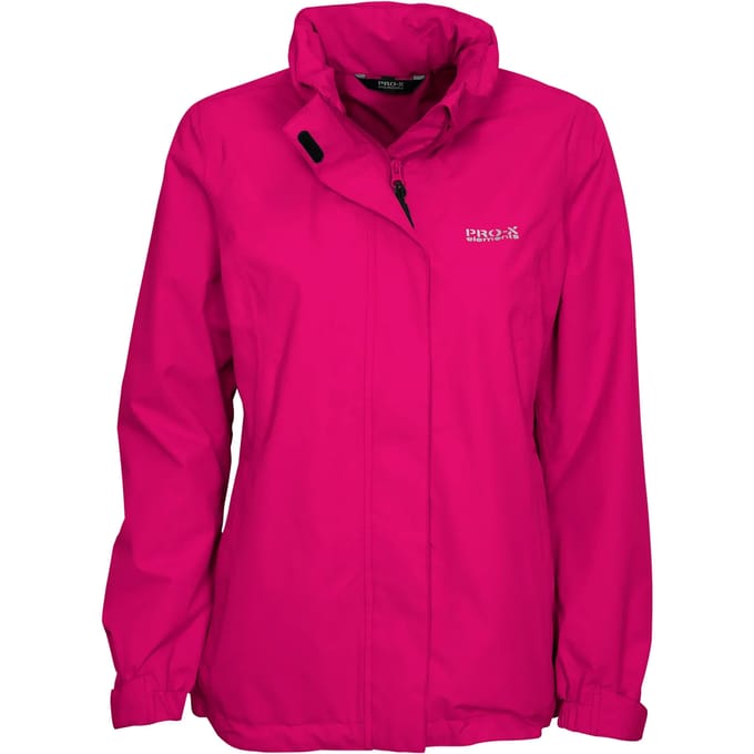Pro-X Elements - Opbergbare regenjas voor dames - Eliza - Kersenroze - maat 36EU