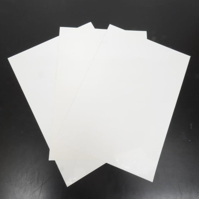 Set van 3 witte plakvellen 47x33cm voor motor cross enduro TT