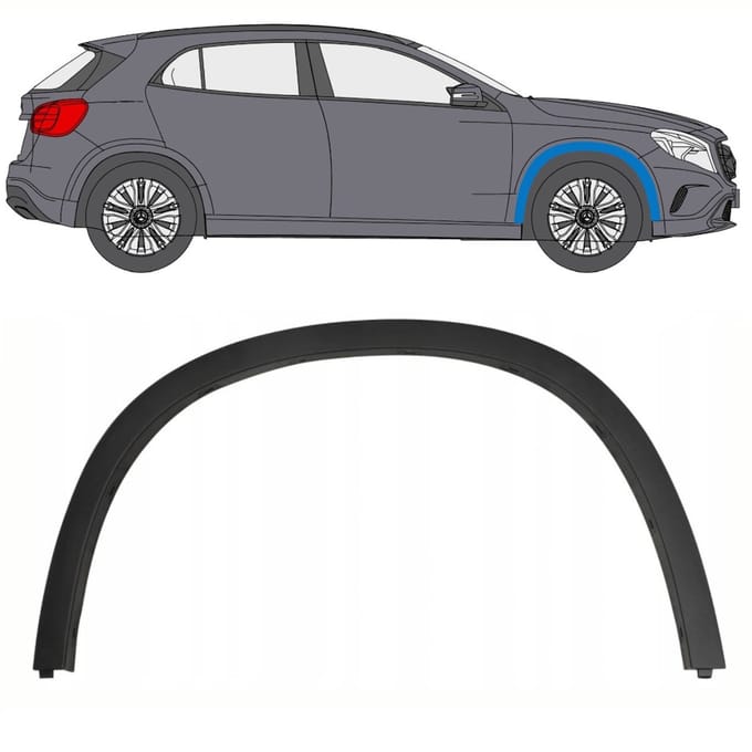 Spatbord sierlijst wielkast voor Mercedes GLA-Class X156 2013-2019 / Rechts