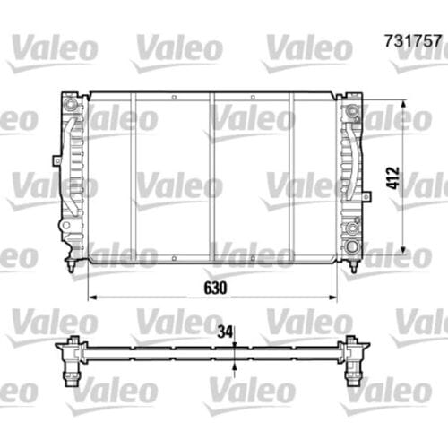 Radiator, motorkoeling VALEO 731757