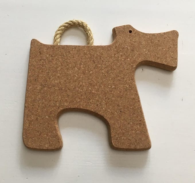 Pannenonderzetter - hond - kurk - bruin - hittebestendig