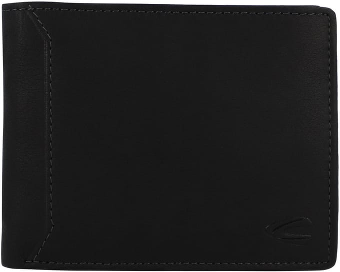 camel active Leren portemonnee Ocean Horizontal Wallet Black zwart