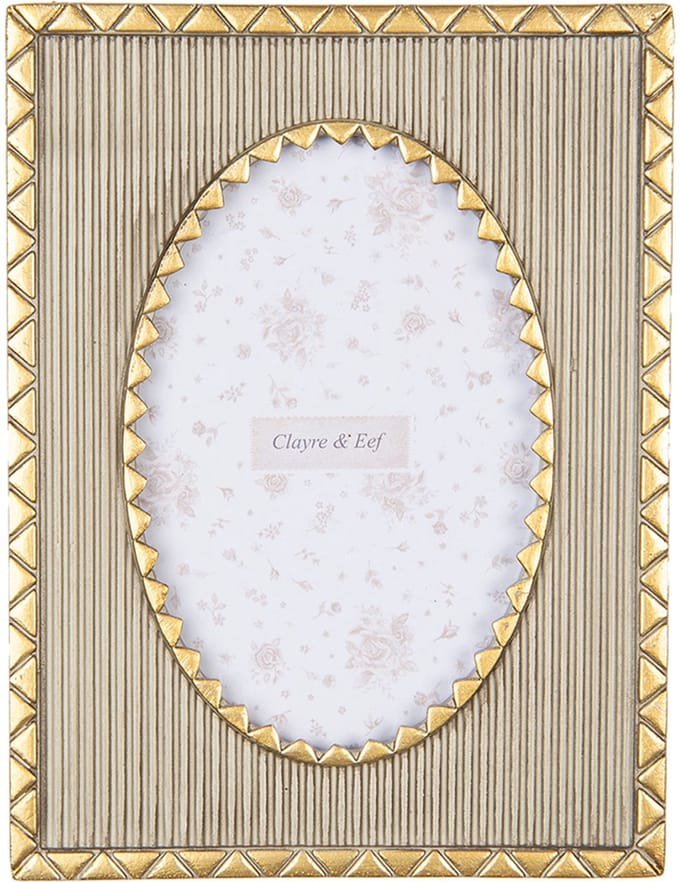 Clayre & Eef Fotolijst 10x15 cm Beige Kunststof