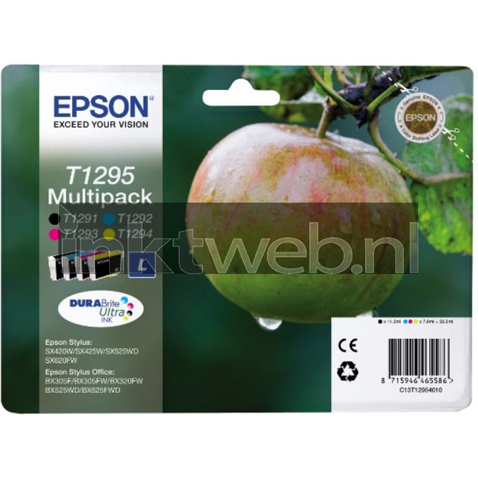 Epson T1295 Multipack zwart en kleur (Origineel Hoge Capaciteit)