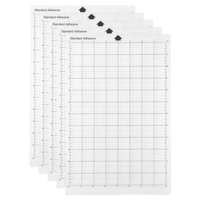 Vervangende snijmat Transparante zelfklevende Cricut-mat Mat met meetrooster 8 bij 12 inch voor 5pcs transparant