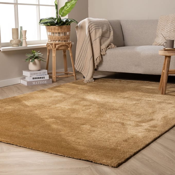 NATURL. Wasbaar vloerkleed - Clean Goud - 80x150 cm