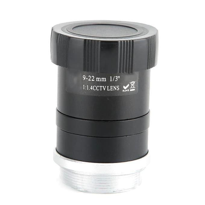 1080P Lens 9-22mm Brandpuntsafstand Handmatige Apertuur voor Beveiligingsbewakingscamera gray