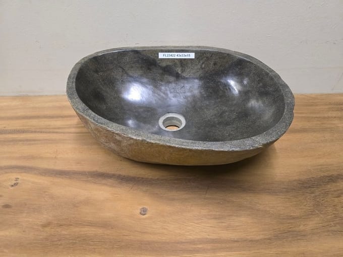 Waskom Natuursteen - 43x33x15cm - FL23422