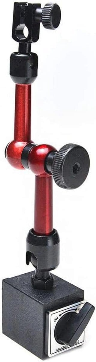 Verstelbare Magnetische Basis Houder voor Digitale Meetklok - Rood