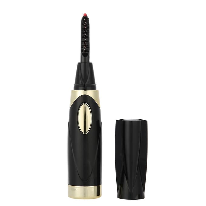Elektrische Wimperkruller Verwarmd Verlenging Langdurig Wimperkrullen Make-up Tools Zwart zwart