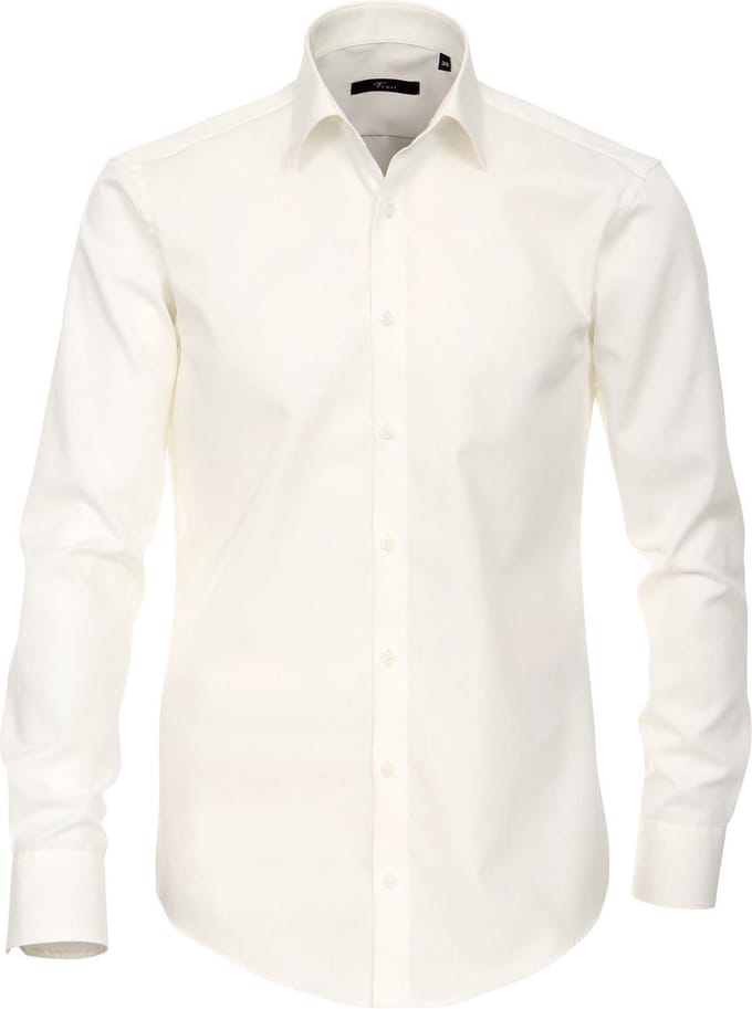 VENTI modern fit overhemd - beige - Strijkvrij - Boordmaat: 43