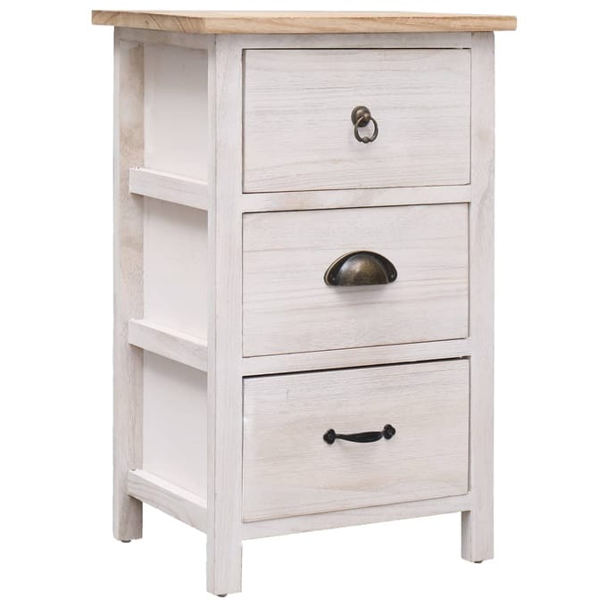 vidaXL - Bijzetkast - 35x25x57 - cm - paulowniahout
