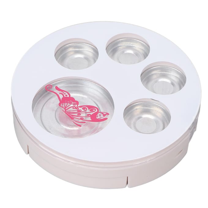 Leeg Oogschaduw Palet 5 Vakken DIY Make-up Palet Oogschaduw Container Bakje voor Blush Wenkbrauwpoeder white