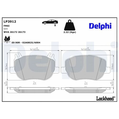Remblokset DELPHI LP3912