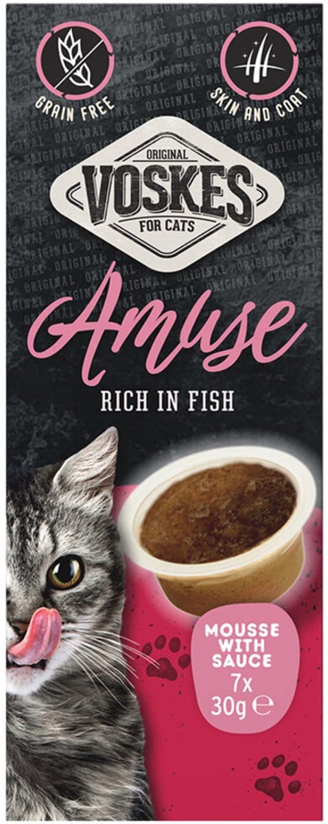 Voskes Kattensnack Mousse Vis in Saus - 7x30 gr