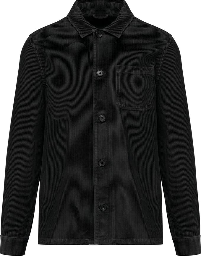 Native Spirit Ecologisch ribfluweel herenjasje NS603 - Washed black - S