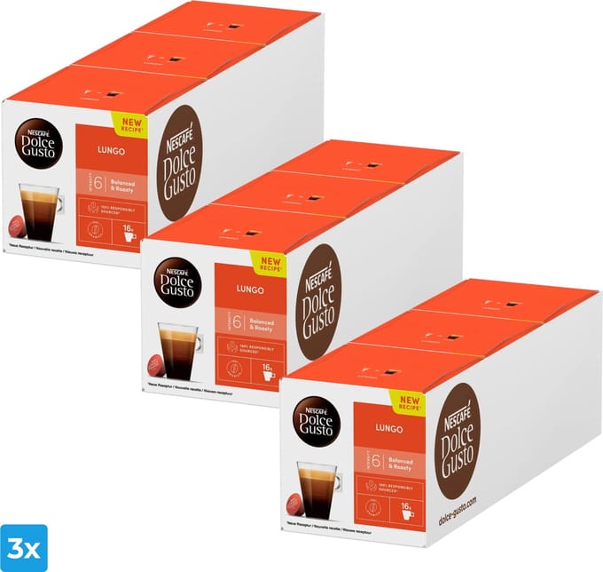 Nescafe Dolce Gusto Lungo (3x 48 cups)