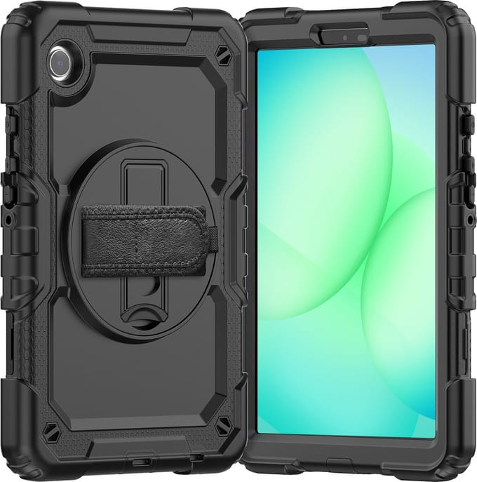 Cazy tablet Hoes geschikt voor Samsung Galaxy Tab A11 - Shockproof Case met Screenprotector - Zwart