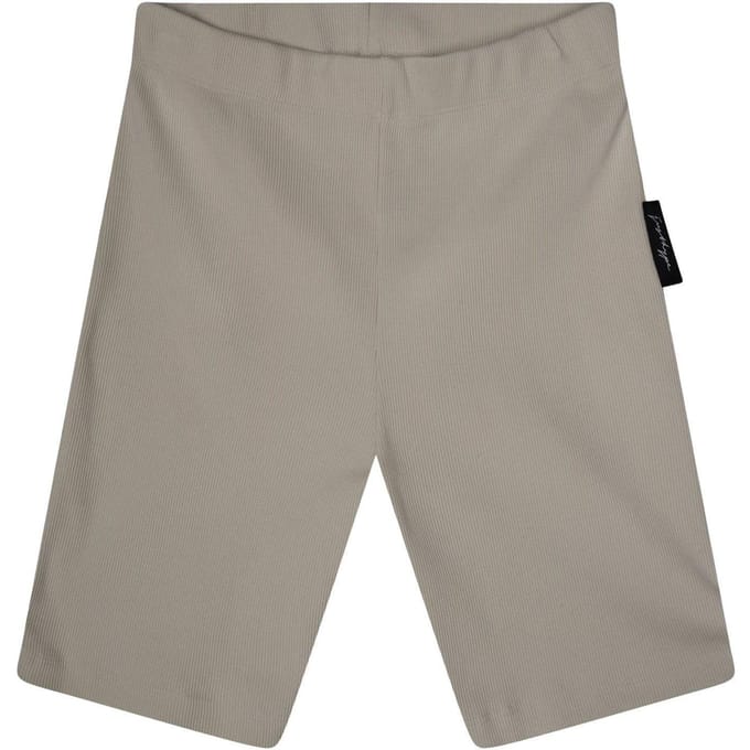 Hype Dames-slim-fit-short met ribboord (Beige)