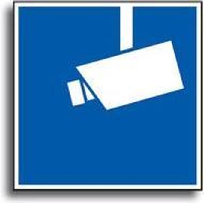 Camera-/videobewaking sticker 150 x 150 mm