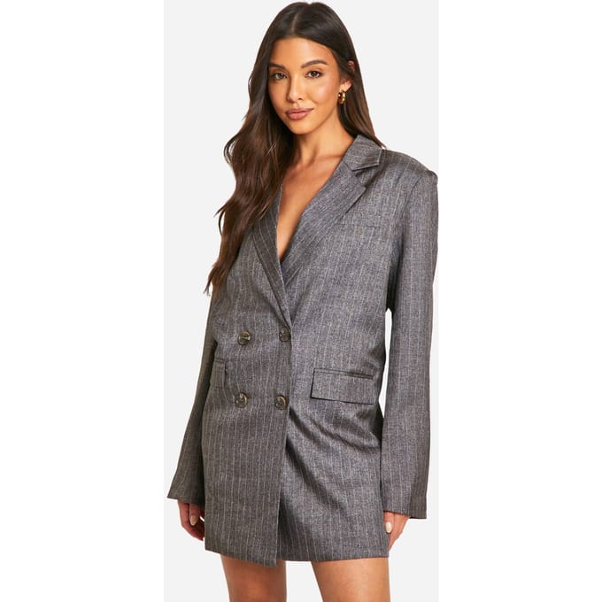 boohoo Dames Tailored Mini Blazer Dress | Bruin | Maat: 42