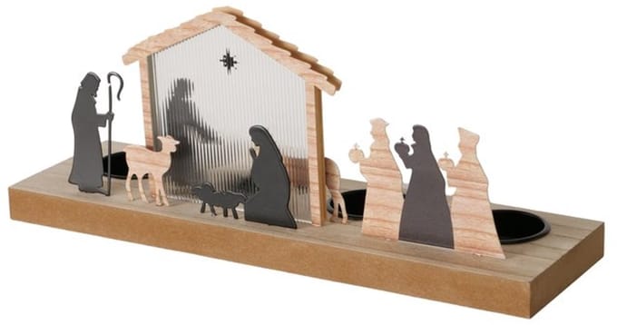 Boltze - Kerststal - Waxinehouder - Belam - Kerstfiguren - Schaduweffect - Kerst