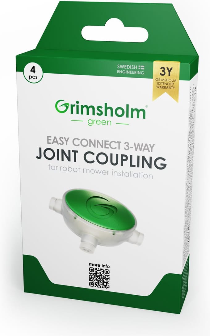 Grimsholm green gesplitste koppeling - robotmaaier - 4 stuks - vochtbestendig - max 50V - wit - groen