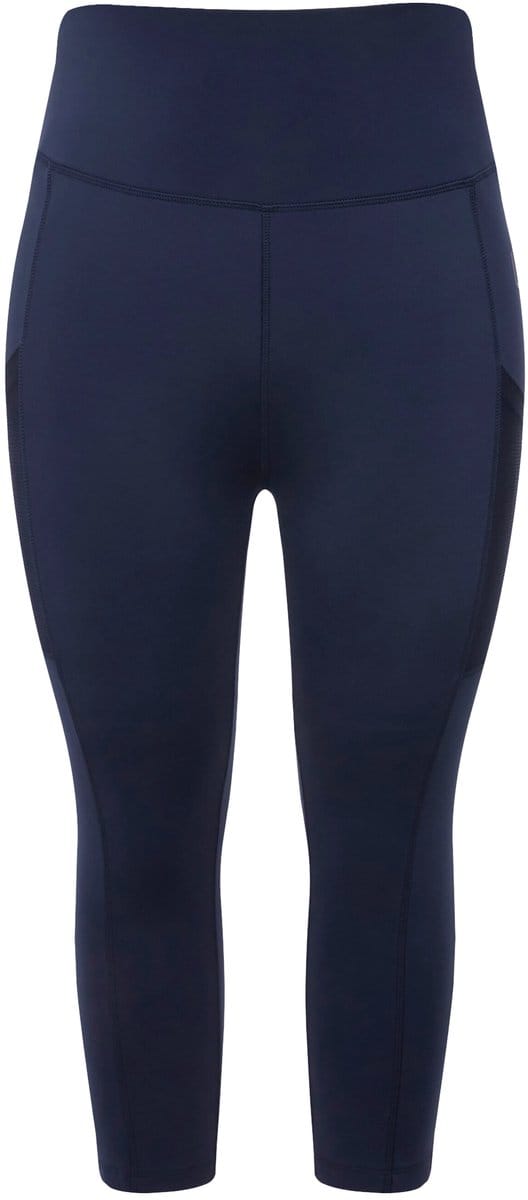 Ulla Popken - Dames - 3/4-legging kuitlang hoge taille sneldrogend - Marine - Maat 58+